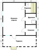 Баня из бруса 6х8 м Баня из бруса 6х8 м