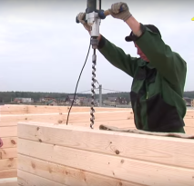 Баня из профилированного бруса под усадку