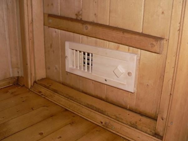 Естественная вентиляция в бане Естественная вентиляция в бане