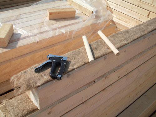 Баня из профилированного бруса под усадку