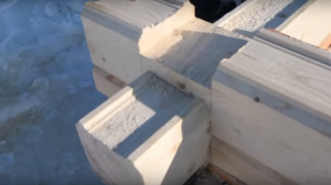 Баня из профилированного бруса под усадку