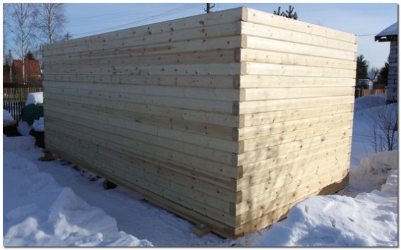 Баня из профилированного бруса под усадку