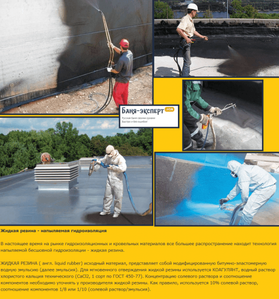 Гидроизоляция бани Гидроизоляция бани