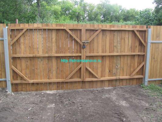  
Распашные ворота своими руками