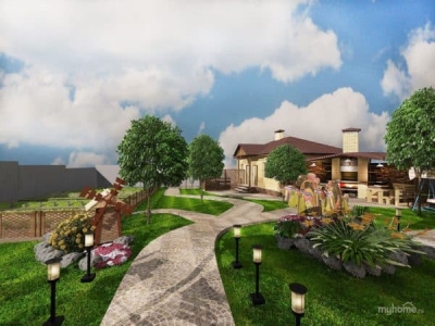 Дизайн частного двора