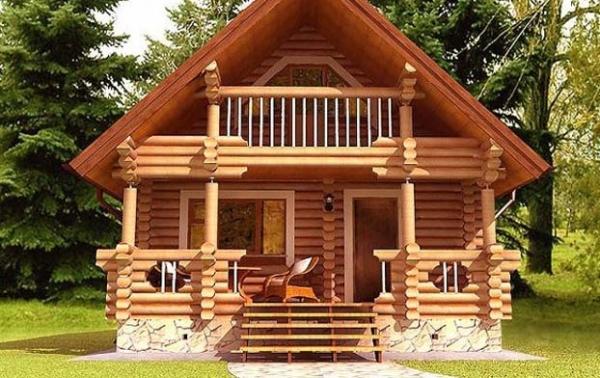 Проекты деревянных бань с мансардой Проекты деревянных бань с мансардой