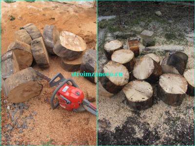  
Садовая дорожка из спилов дерева своими руками