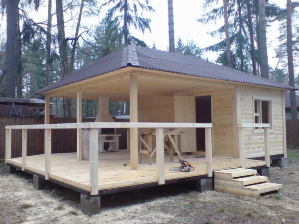 Проекты бань из профилированного бруса с верандой Проекты бань из профилированного бруса с верандой
