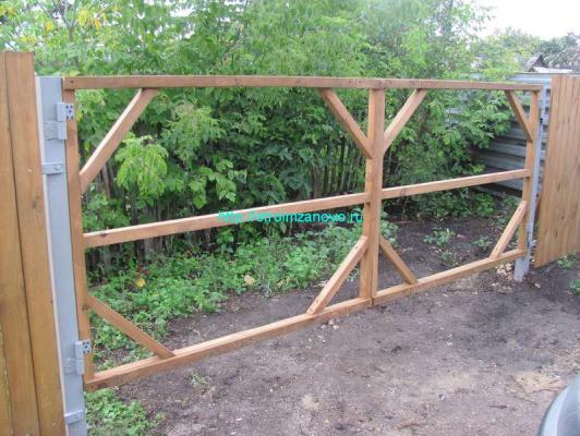  
Распашные ворота своими руками