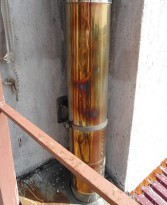 Проход трубы через потолок бани