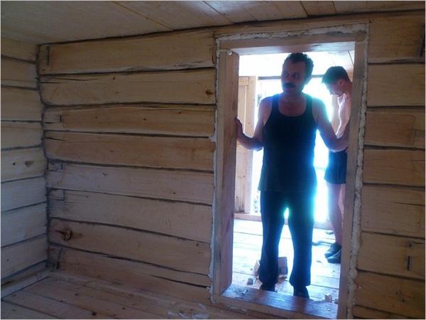 Настильный потолок в бане Настильный потолок в бане