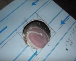 Проход трубы через потолок бани