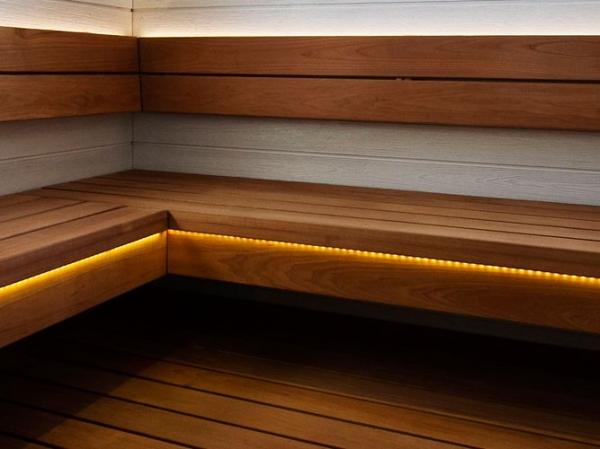 Как сделать освещение в бане