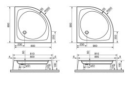 Поддоны для душевой кабины &mdash; формы и размеры
