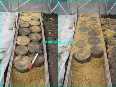  
Садовая дорожка из спилов дерева своими руками