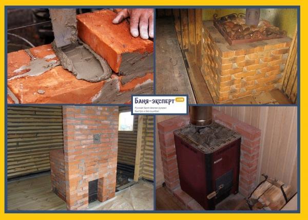 Как обложить металлическую печь кирпичом Как обложить металлическую печь кирпичом