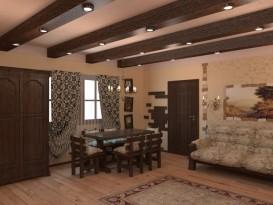 Одноэтажные бани с верандой