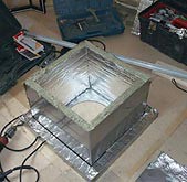 Проход трубы через потолок бани