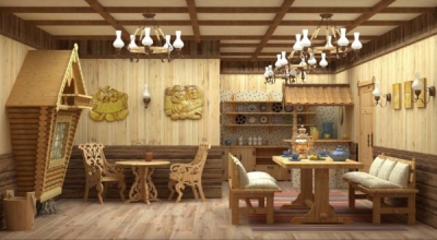 Дизайн комнаты отдыха в бане