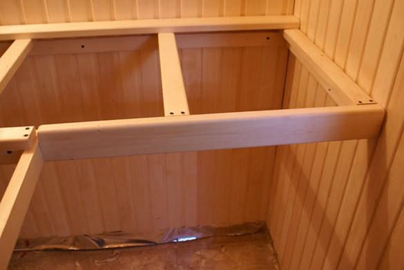 Полок для бани своими руками чертежи