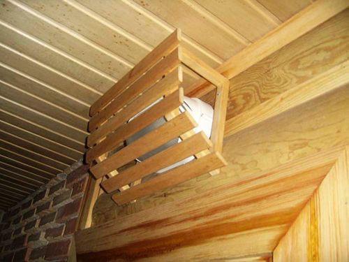 Подшивной потолок в бане Подшивной потолок в бане