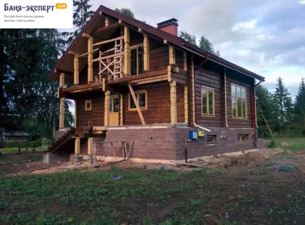 Норвежская рубка. Дома и бани из лафета