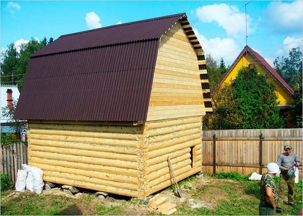 Как сделать крышу с мансардой для бани