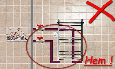 Подключение полотенцесушителя к стояку горячей воды схема Подключение полотенцесушителя к стояку горячей воды схема