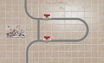 Подключение полотенцесушителя к стояку горячей воды схема Подключение полотенцесушителя к стояку горячей воды схема