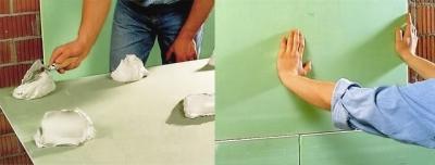 Плитка на гипсокартон в ванной