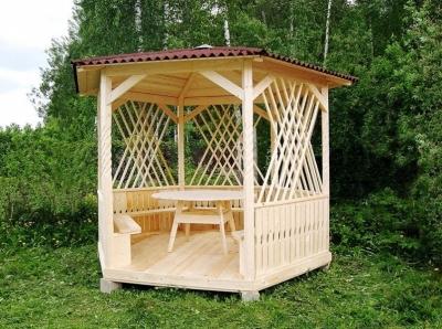 Беседки для дачи своими руками простые: стальные, деревянные, каменные