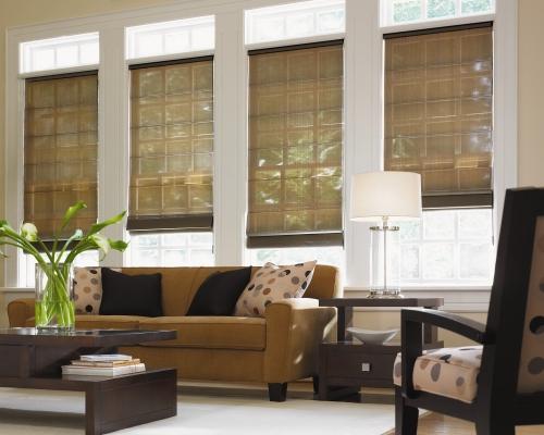 Римские шторы в интерьере комнаты Римские шторы в интерьере комнаты