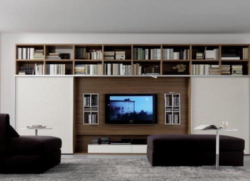 Модульная стенка в гостиной Модульная стенка в гостиной