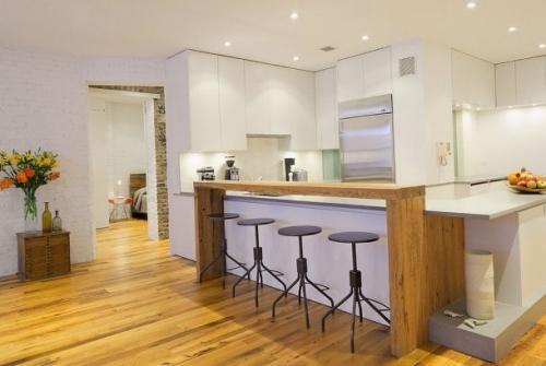 Барная стойка на кухне: варианты расположения