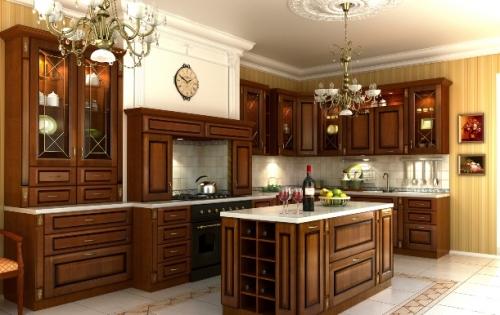 Кухня из массива дерева