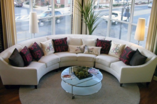 П-образные и полукруглые диваны для гостиной П-образные и полукруглые диваны для гостиной