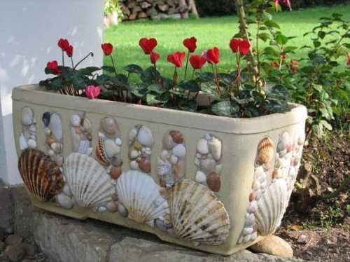 Декор цветочных горшков Декор цветочных горшков