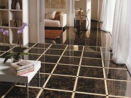 Пол из камня в квартире (доме)