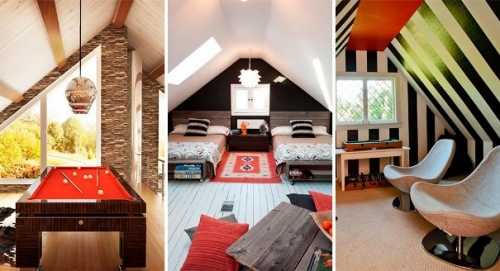 Чердак в частном доме: идеи интересного оформления