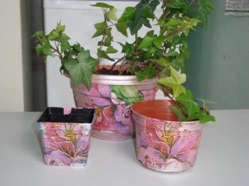 Декор цветочных горшков Декор цветочных горшков