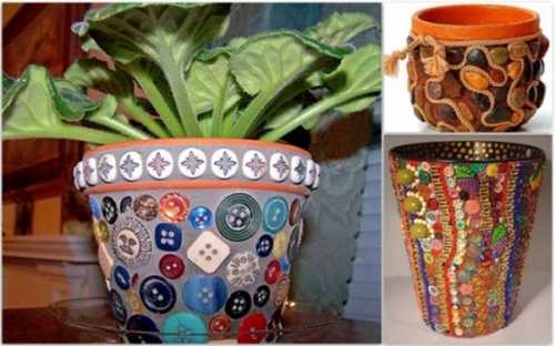 Декор цветочных горшков Декор цветочных горшков