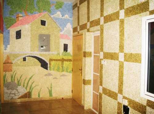 Жидкие обои – креативное украшение стен