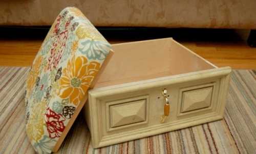 Как сделать пуф из старого ящика