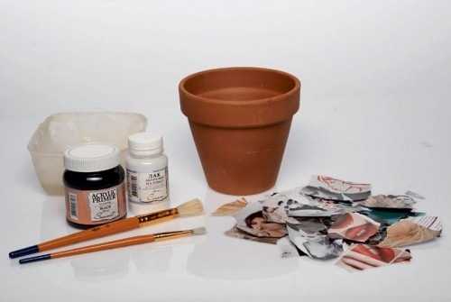 Декор цветочных горшков Декор цветочных горшков