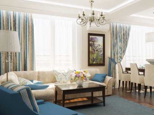 Американский стиль в интерьере гостиной