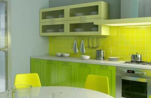 Кухня в зелёных тонах Кухня в зелёных тонах