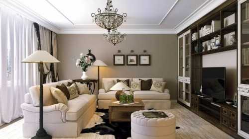 Американский стиль в интерьере гостиной