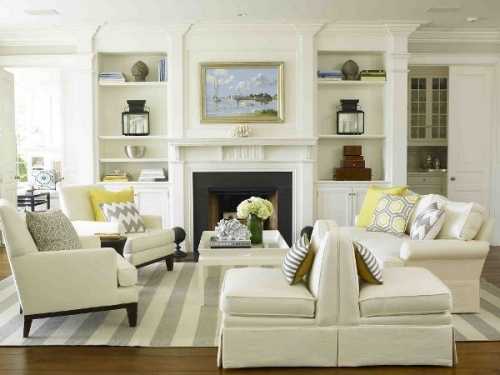 Американский стиль в интерьере гостиной