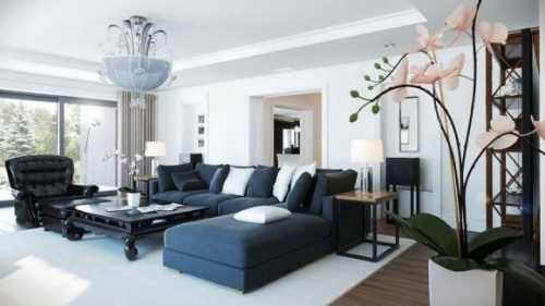 Американский стиль в интерьере гостиной