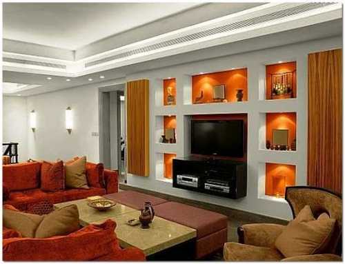 Телевизор на стене в гостиной: идеи декора Телевизор на стене в гостиной: идеи декора